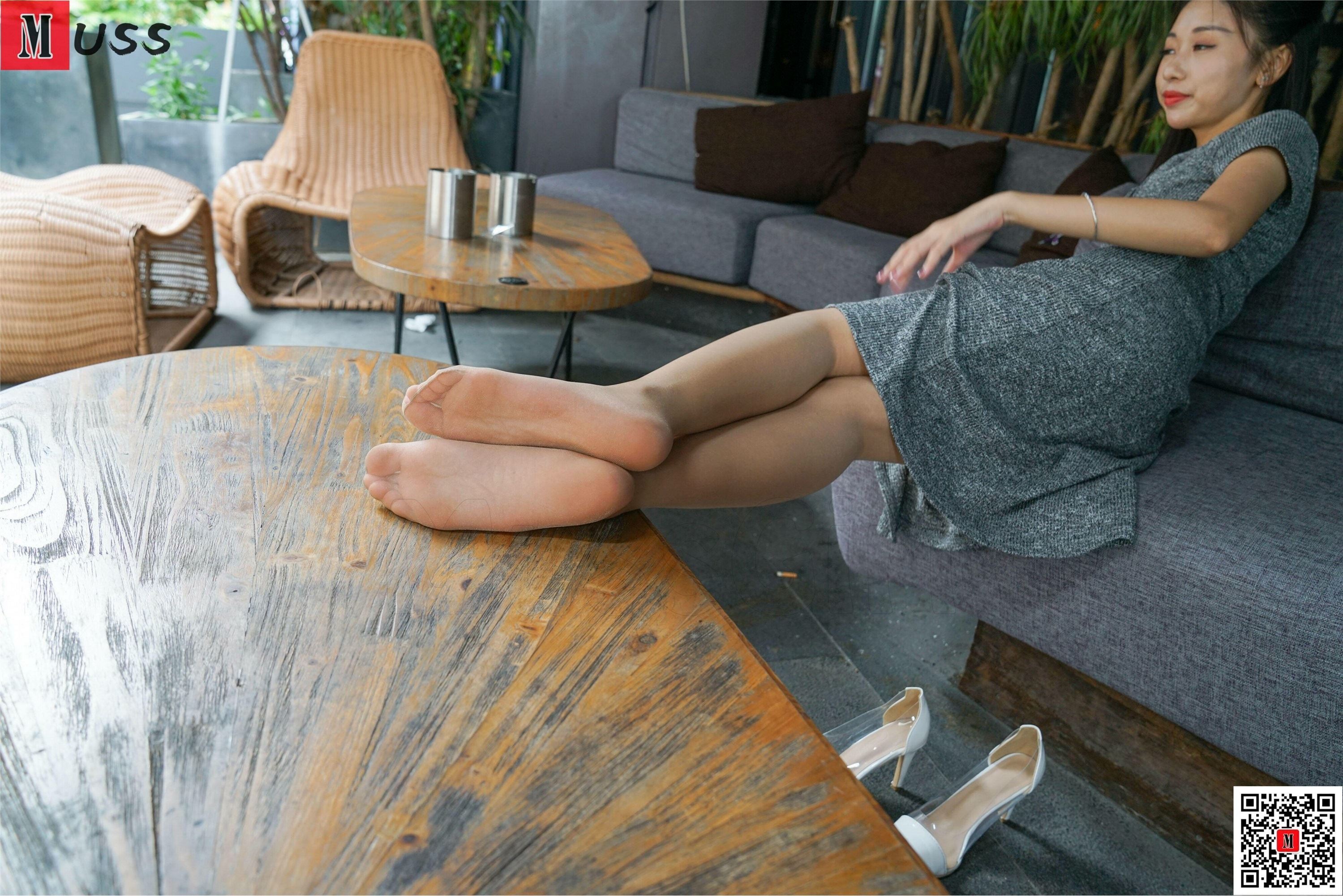 MussGirl慕丝女郎  NO.181 灰色连衣裙肉丝